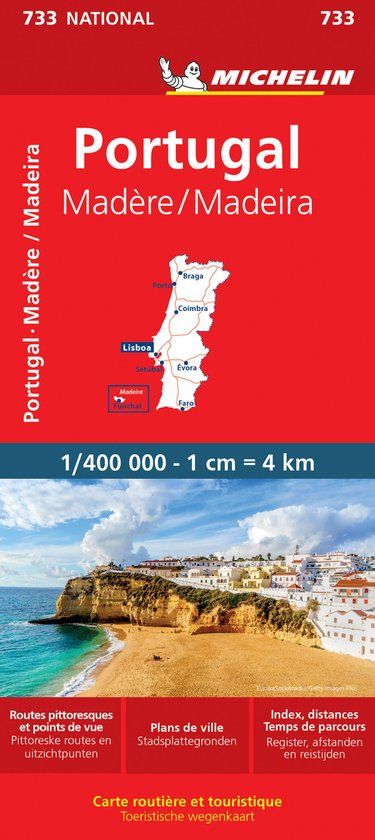 Michelin Nationale kaarten Michelin - Michelin Wegenkaart 733 Portugal en Madeira
