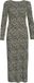 VILA Maxi-jurk VIMADORA Lange mouwen Zebraprint Zwart M
