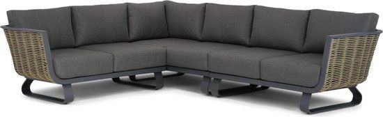 Santika Tika 6-persoons Hoek Loungeset - Grijs-antraciet