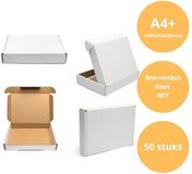 Merkloos / Sans marque G&F verpakkingen b.v. 50 stuks Brievenbusdoos 350 x 255 x 28 mm (A4) - Wit