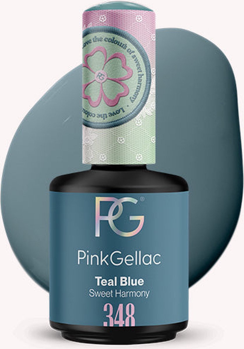 Pink Gellac - Teal Blue - Gellak - Vegan - Blauw - Glanzend - 15ml