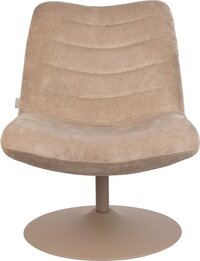 Zuiver Bubba Loungestoel - Beige - Draaibaar - Design Fauteuil