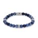Tommy Hilfiger Herren Armband aus Lavasteinperlen und Edelstahl in der Farbe Blau-Silber, Innenumfang: 18,5cm, 2790436