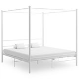 vidaXL Hemelbedframe Metaal Wit 200x200 cm
