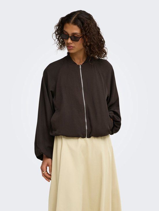JDY Jacqueline de Yong Jas Jdyjerome L/s Balloon Bomber Wvn 15380639 Coffee Bean Dames Maat - XXL