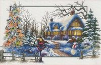The Stitch Company Borduurpakket Winter Cottage