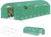 QEENTOE Serre, serre de jardin, tunnel de jardinage avec cadre en acier galvanisé, serre à tomates pour le jardin, vert, 3x6x2 mètres