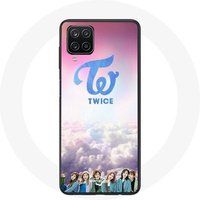 Maniacase Etui voor Samsung Galaxy A12 TWICE K-pop Groep Logo Blauw