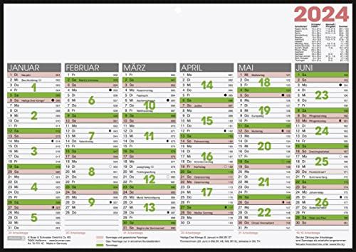 BRUNNEN Jaarkalender 2024 A4 liggend