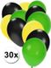 Shoppartners Bv 30x ballonnen geel zwart groen