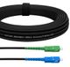 Elfcam® - Afgeschermde staalvezeloptische kabel, compatibel met Freebox, SC/APC naar SC/UPC, zwart, 10 m