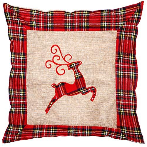 SHATCHI Hessian Home Kussenslopen - Kerstmotieven - 40x40cm