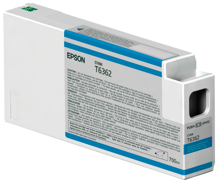 Epson inktpatroon Cyan T636200 UltraChrome HDR 700 ml single pack / cyaan