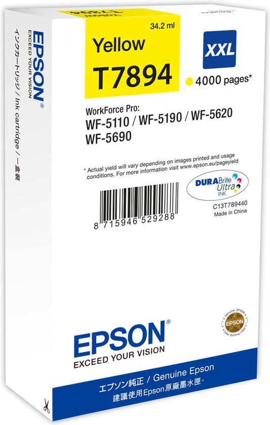 Epson T7894 - Yellow Ink Cartridge - Extra High Capacity