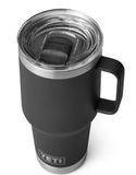Yeti Rambler Travel Mug 30oz Stronghold Lid, Black, thermos reismok met deksel, 887 ml