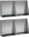 vidaXL Keermuur - 4 st - 40 x 12 x 30 cm - Gegalvaniseerd staal - zilver