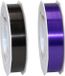Bellatio Decorations 2x Rouleaux de ruban de satin pour cadeaux/ruban décoratif - 2,5 cm x 91 mètres - Noir et Violet