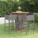 Prolenta Maison Exclusive 5-delige tuinset met bar en kussens, polyrotan, grijs