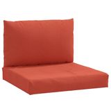 VidaXL Palletkussen 60x60x9,5 cm stof gemêleerd wijnrood