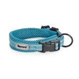 Record - Hondenhalsband Ande – van duurzaam nylon – reflecterende details – sluitclip van kunststof – kleur blauw – maat XXS – 1,5 cm – omtrek 28 – 30 cm