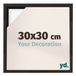 yd, Cadre photo 30x30 cm Chêne Foncé - Cadre pour toile - MDF Lyon