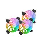 Ventilator 3 stuks 120 mm a-RGB zwart