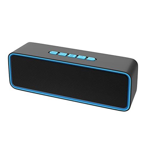 Sonkir Draagbare draadloze luidspreker, draadloze 5.0 mini-luidspreker met 3D-stereo-hifi-bas, ingebouwde 1500 mAh-batterij, ondersteunt TF-kaart en AUX (blauw)