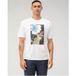 OLYMP Casual Relaxed Fit T-Shirt ronde hals wit, Bedrukt