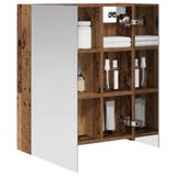 vidaXL Badkamerspiegelkast Oudhout 60 x 14,5 x 70 cm Bewerkt hout