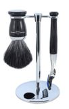 Edwin Jagger Shaving Sets Gillette Fusion Proglide 3pc Imitation Ebony & Chrome Plated Set Ref.S2M726CRF Lot - 1 lot