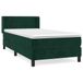 vidaXL Boxspringbed met matras, fluweel, donkergroen, 80x200 cm