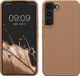 kwmobile telefoonhoesje geschikt voor Samsung Galaxy S22 - Hoesje met siliconen coating - Smartphone case in cappuccino