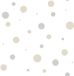 Happy Behang - Stippen - Polkadot - Beige Grijs Zand Wit - Babykamer Neutraal Kinderkamer - Vliesbehang - 0,53 x 10,05 M