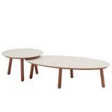 4 Seasons Outdoor Salute Salute lounge tuintafels set van 2 ceramic oyster spicy Taste 4SO