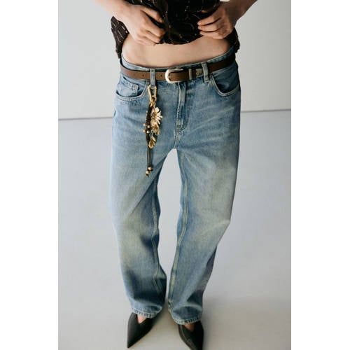 Mango Straight Leg Jeans - Mediumblauw