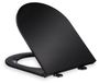 Duroplast abattant de WC softclose forme D - 36 x 45 cm - Quick release - Noir
