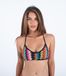 Top Hurley Top Bikini Dames - Chevron Knit Crossback Zwart Multi