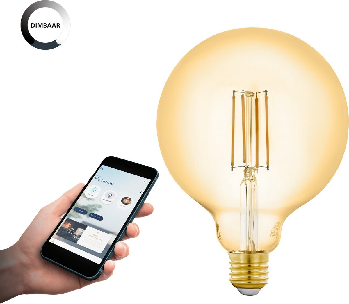 EGLO Connect EGLO connect.z Smart LED Lamp - E27 - Ø 12,5 cm - 2200K - Dimbaar - Zigbee