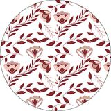 Bonateks, Ronde digitaal bedrukte muismat, antislip onderkant, voor kantoor en thuis, diameter: 22 cm