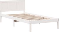 vidaXL Bedframe Wit 75 x 190 cm Massief Grenenhout