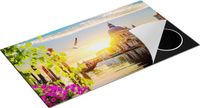 Chefcare Inductie Beschermer Kanaal in Venetië met Bloemen - 95x55 cm