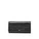 Fossil Logan lederen portemonnee met RFID-blokkerende flap voor dames, zwart