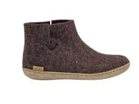 Glerups Laars met leren zool-Bruin-41