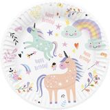 Folat Unicorn Rainbows Paper Plates (8 pieces)