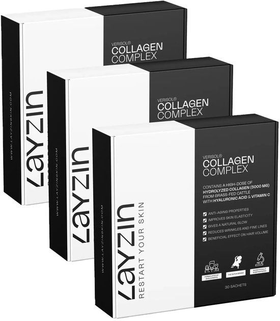 LAYZIN® Anti-Aging Collageen Complex - 90 x 5g Verisol Collageen poeder