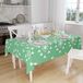 Bonamaison Tafelkleed, Anti-Mold, Sneldrogend, Waterdicht, 100% Polyester Tafellaken, Petroleum Groen, Wit, 140 x 160 Cm