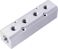 Technic Bloc de distribution d'air en aluminium pour pneu 2x1/2" 4x 1/4" AC0061