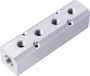 Technic Bloc de distribution d'air en aluminium pour pneu 2x1/2" 4x 1/4" AC0061