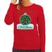 Bellatio Decorations Wiet Rode Kersttrui / Kerstkleding All i want for christmas voor dames met wiet kerstbal 2XL