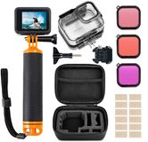 MOJOGEAR Diving Kit voor GoPro 13 - Waterdicht tot 40 meter - Met 3 duikfilters en bobber - Zwart